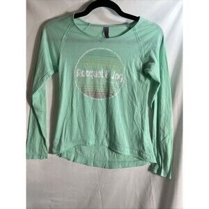 Tech Styles Raquet & Jog Tyler Tx T-Shirt Youth M Green Long Sleeve Short Style